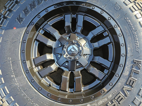 17" 17x9 Fuel Sledge D595 Jeep Wrangler wheels rims 5x114.3 5x4.5 5x5 5x127 Texas Truck Tire