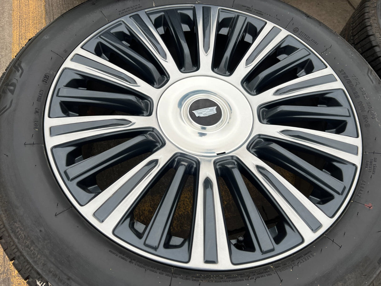 22" Cadillac Escalade Platinum OEM 4876 95167 wheels rims 2023 2024 2025 NEW Texas Truck Tire