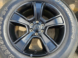 20" Dodge Ram 1500 OEM LIMITED Black 2676 2723 wheels rims FIRESTONE A/T Texas Truck Tire