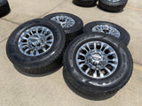 18" Ford F-250 F-350 OEM rims wheels 10290 chrome tires GOODYEAR WRANGLER A/T Texas Truck Tire