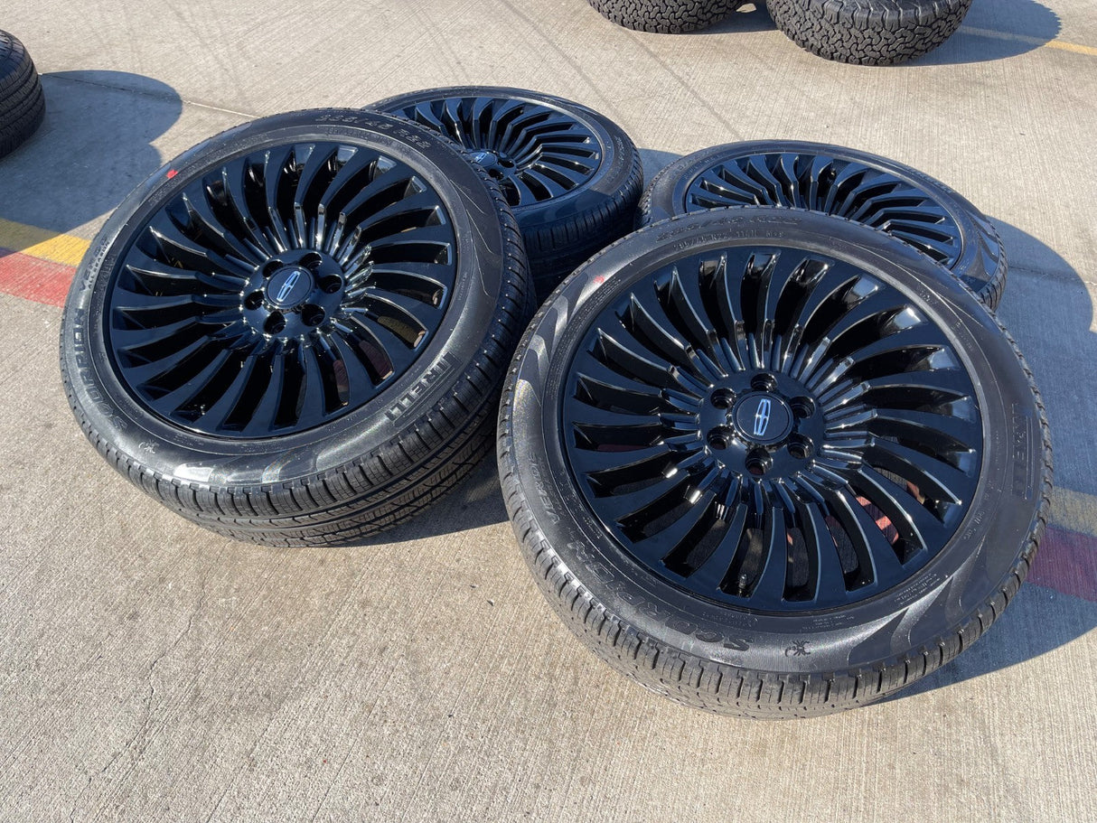 22" Lincoln Navigator OEM rims wheels 10179 Black Label tires PIRELLI NEW Texas Truck Tire