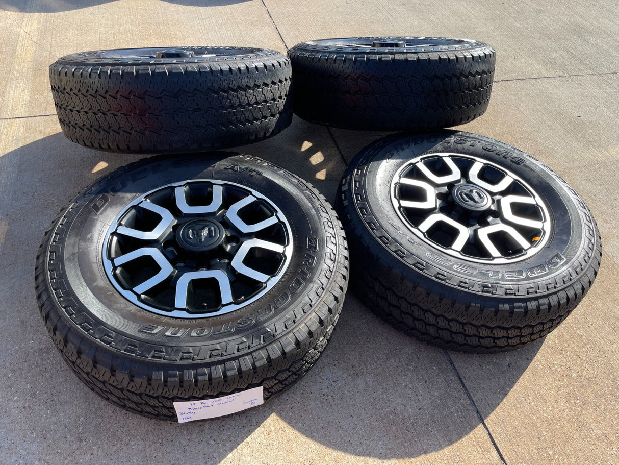 18" Ram 2500 3500 LARAMIE OEM wheels rims 2694 tires BRIDGESTONE A/T Texas Truck Tire