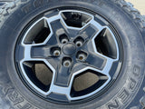 17" Jeep Wrangler RUBICON OEM wheels rims tires 9259 black TOYO 33" Texas Truck Tire