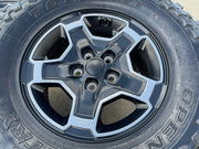 17" Jeep Wrangler RUBICON OEM wheels rims tires 9259 black TOYO 33" Texas Truck Tire