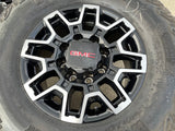 18" GMC Sierra AT4X Chevy Trail Boss 2500 OEM 14136 wheels rims GOODYEAR 35" Texas Truck Tire