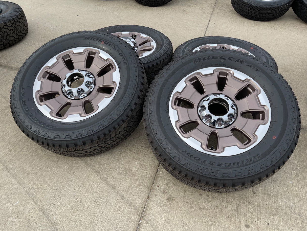 20" Ford F-250 F-350 OEM 10487 LIMITED KING RANCH tan wheels rims 2025 2026 NEW Texas Truck Tire