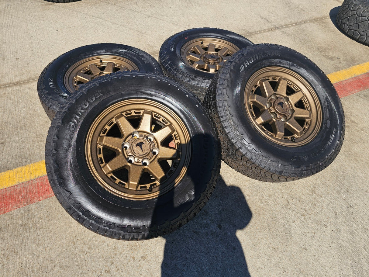 17" 4Runner Toyota Tacoma OEM BRONZE wheels rims FJ HANKOOK DYNAPRO A/T2 NEW Texas Truck Tire