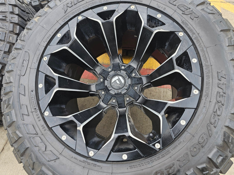 20x12 Fuel D546 Assault Chevy Silverado Ford F-150 RAM wheels rims 6x139 6x135 Texas Truck Tire