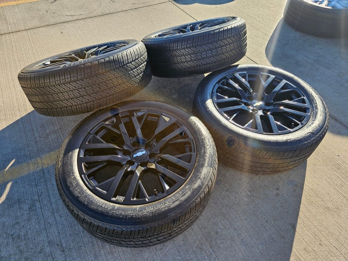 22" GMC Yukon Sierra OEM Chevy Silverado Tahoe 5903 wheels rims 2023 2024 2025 Texas Truck Tire