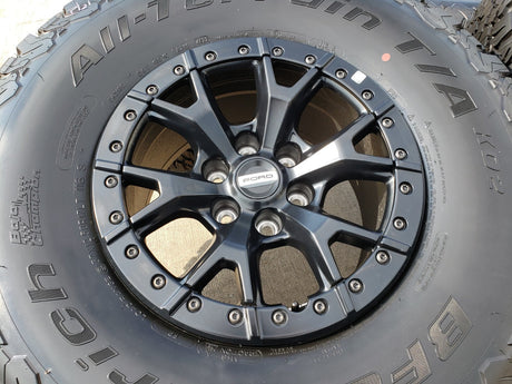 17" Ford F-150 Raptor R OEM BEADLOCK 10460 rims wheels 37" tires BFG NEW Texas Truck Tire