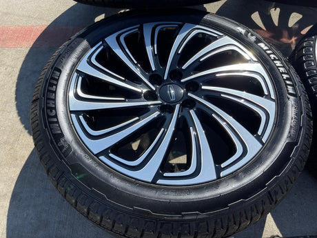 22" Lincoln Navigator OEM 10666 rims wheels BLACK LABEL 2025 2026 MICHELIN NEW Texas Truck Tire