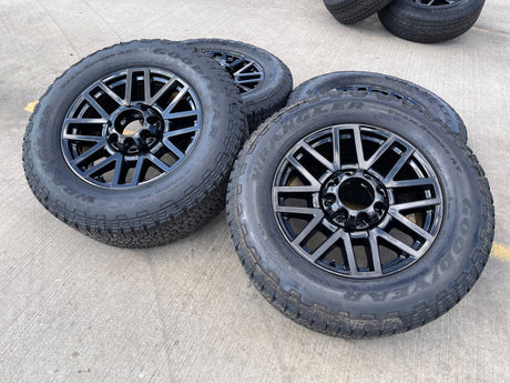 20" Ford F-250 F-350 LARIAT TREMOR OEM 10201 10104 rims wheels GOODYEAR A/T NEW Texas Truck Tire
