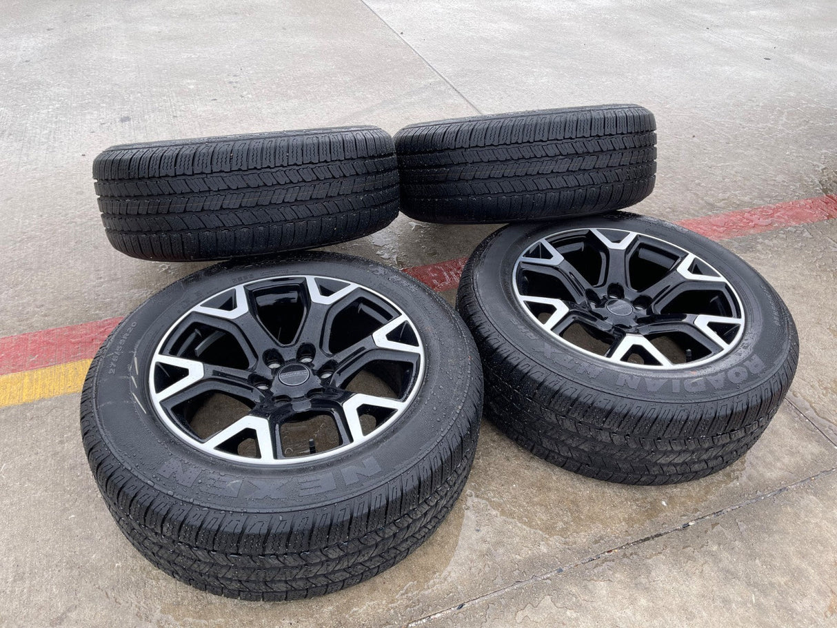 20" Jeep Grand Wagoneer Dodge Ram 1500 OEM black 9296 wheels rims 2025 2026 NEW Texas Truck Tire