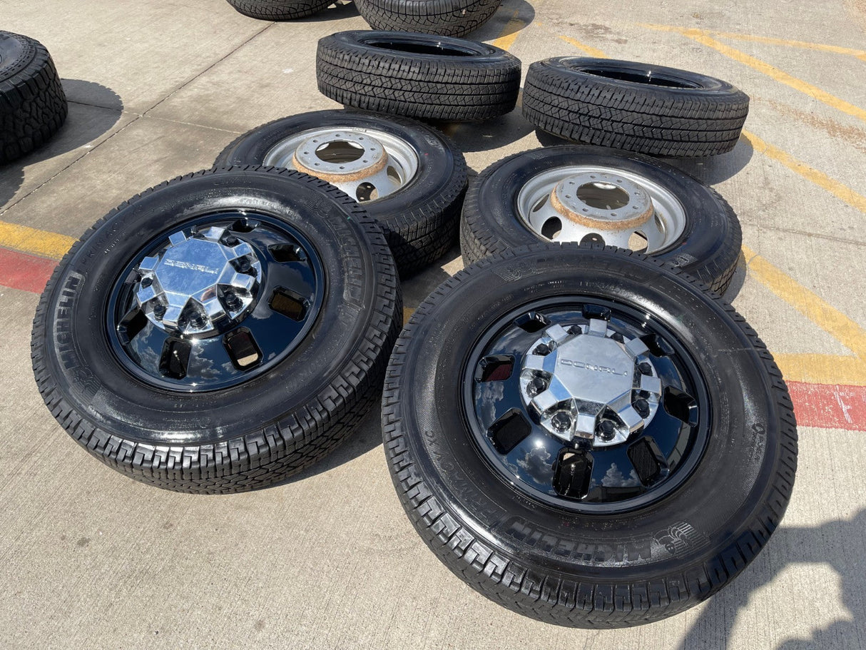 18" GMC Sierra 3500 DENALI Dually rims wheels OEM 8x210 2025 2026 MICHELIN NEW Texas Truck Tire