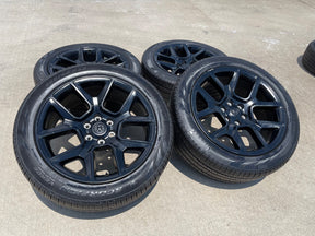 22" Dodge Ram 1500 OEM LIMITED Laramie wheels rims black 2725 2684 PIRELLI Texas Truck Tire