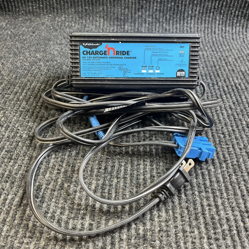 Universal 6V/12V 3 Amp Automatic Ride-On Toy Battery Charger for Kids