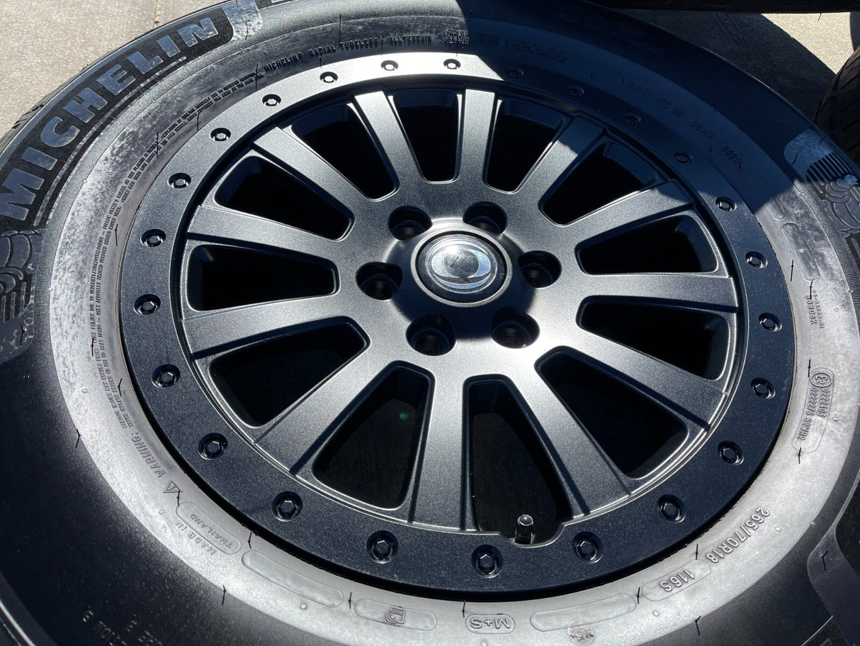 (5) 18" INEOS Grenadier OEM Black wheels rims tires beadlock 2024 2025 2026 NEW Texas Truck Tire