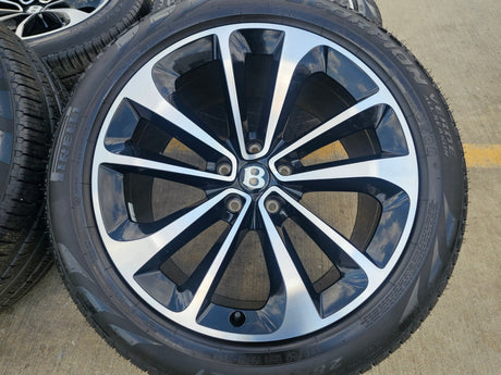 21" Bentley Bentayga OEM wheels rims black Mulliner Continental Flying Spur GT Texas Truck Tire