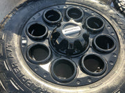 20" Ford F-250 F-350 OEM black TREMOR wheels rims 10299 10484 NEW NITRO A/T Texas Truck Tire