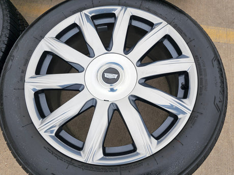 22" Cadillac Escalade Platinum OEM ORIGINAL 95078 wheels rims BRIDGESTONE Texas Truck Tire