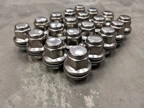(20) 12x1.5 OEM Toyota Camry lug nuts polished Avalon Corolla Rav-4 Lexus RX350 Texas Truck Tire