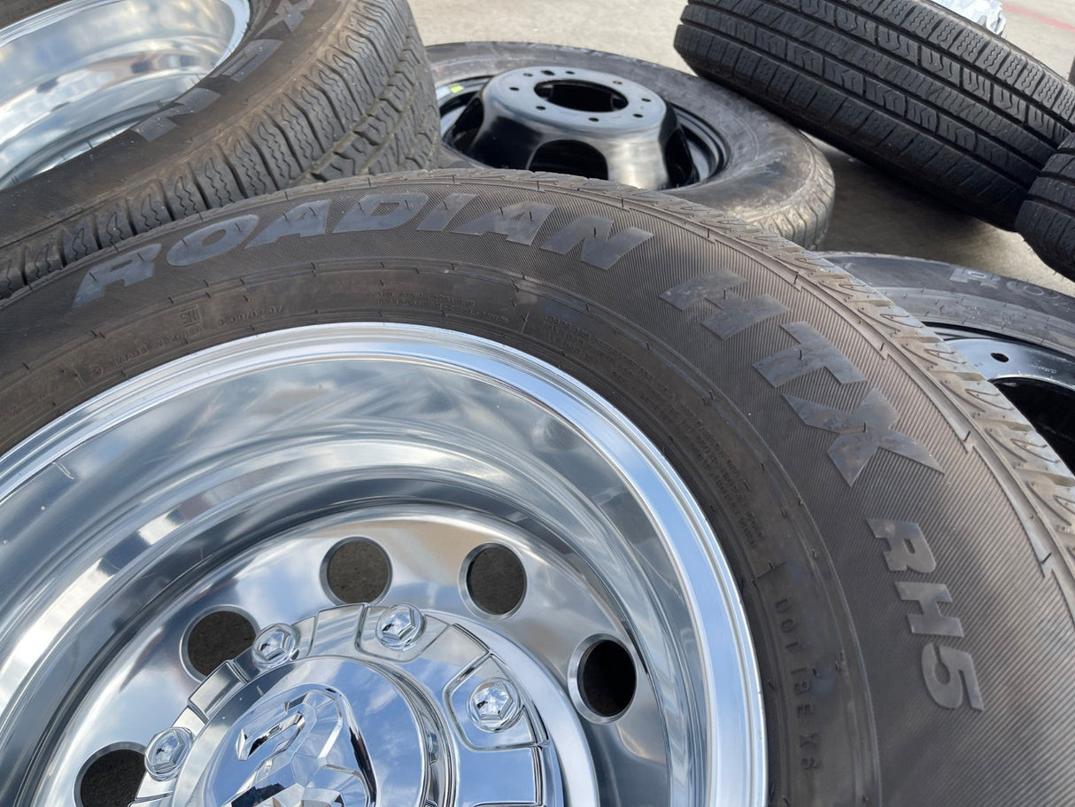 17" Dodge Ram 3500 Dually Laramie 8x200 wheels rims 2701 2702 OEM NEXEN Texas Truck Tire