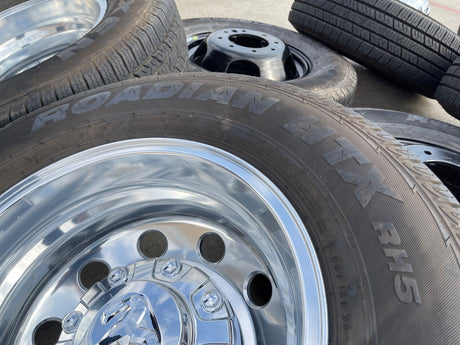 17" Dodge Ram 3500 Dually Laramie 8x200 wheels rims 2701 2702 OEM NEXEN Texas Truck Tire