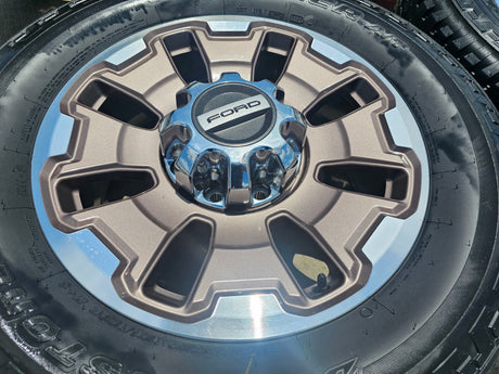 20" Ford F-250 F-350 OEM 10487 LIMITED KING RANCH tan wheels rims 2024 2025 NEW Texas Truck Tire
