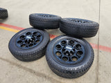 20" Ford F-250 F-350 OEM black Lariat wheels rims 10299 10484 tires DISCOUNTED Texas Truck Tire