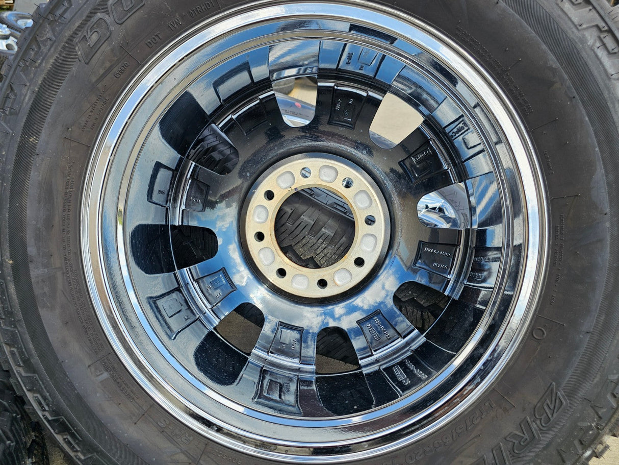 20" Ford F-250 F-350 OEM LARIAT LIMITED 10295 25085 10552 wheels rims CHROME Texas Truck Tire