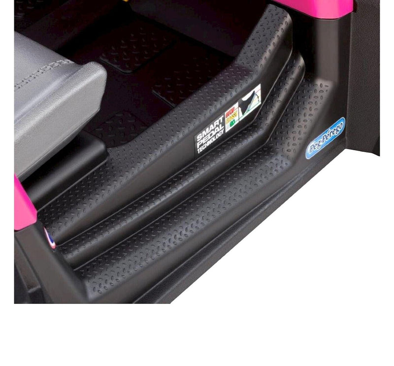 Peg Perego 12V Polaris RZR 900 Electric Ride-On Vehicle in Pink - Accommodates 2 Kids