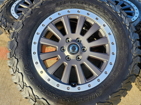 (5) 18" INEOS Grenadier OEM wheels rims Beadlock 2023 2024 2025 2026 NEW BFG Texas Truck Tire