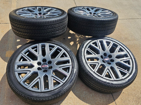 24" GMC Yukon Sierra DENALI OEM wheels rims tires 2022 2023 2024 2025 2026 NEW Texas Truck Tire