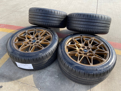 19" Ford Mustang GT Track Pack OEM 10600 10603 Bronze wheels rims 2025 2026 NEW Texas Truck Tire
