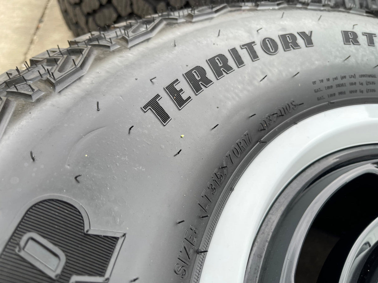 17" Ford Bronco HERITAGE Edition wheels rims white 2025 2026 GOODYEAR 35" NEW Texas Truck Tire