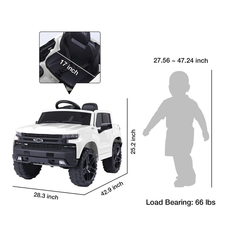 Chevrolet Silverado 12V Kids Electric Ride-On Truck for Boys and Girls