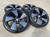 21" Lucid Air Grand Touring OEM 95618 95619 wheels rims black tires NEW Texas Truck Tire
