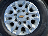 18" Chevy Silverado 2500 3500 OEM 5959 wheels rims FIRESTONE H/T2 Texas Truck Tire