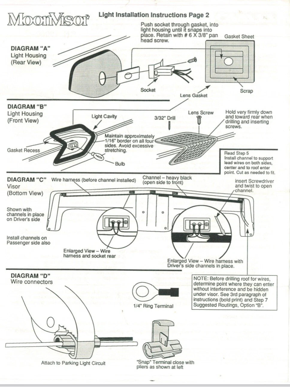 Complete Performance Lund Sun Visor Complete Kit - 1992-1997 Ford F-Series & Bronco Complete Performance