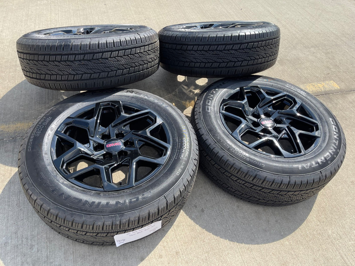 20" GMC Sierra Yukon AT4 Tahoe Silverado 95369 OEM wheels rims CONTINENTAL NEW Texas Truck Tire