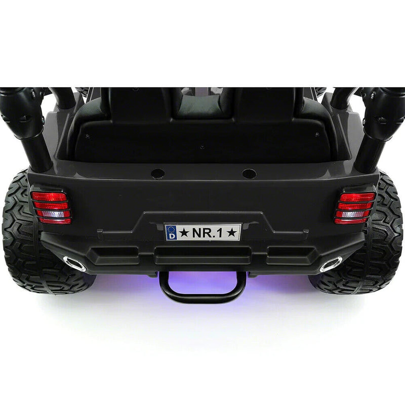 12V CHILDREN'S RIDE-ON JEEP TRUCK CAR, DUAL POWERFUL MOTORS, TWO SEAT CAPACITY, HIGH-GRIP TYRES, LED LIGHTS & REMOTE CONTROL