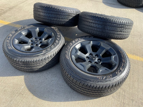 20" Dodge Ram 1500 OEM Laramie Black 2680 wheels rims 2022 2023 2024 2025 2026 Texas Truck Tire