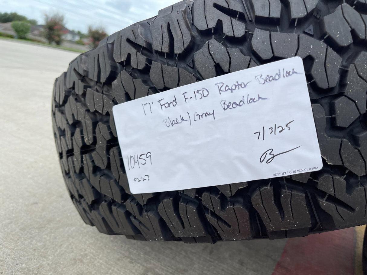 17" Ford F-150 Raptor OEM BEADLOCK rims wheels 10459 95210 BFG KO2 37" tires NEW Texas Truck Tire