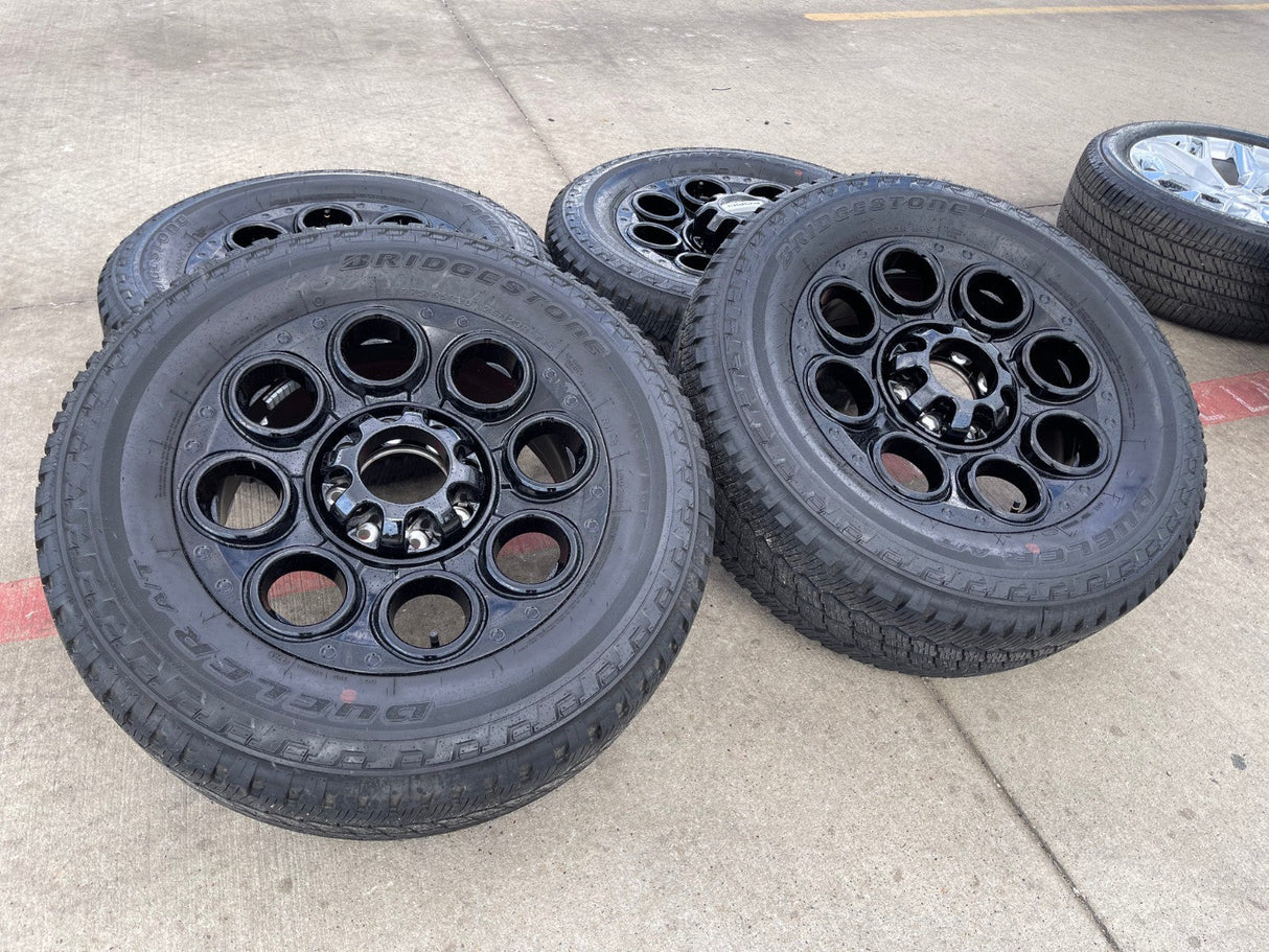 20" Ford F-250 F-350 OEM black Lariat 10299 10484 wheels rims 2024 2025 2026 Texas Truck Tire