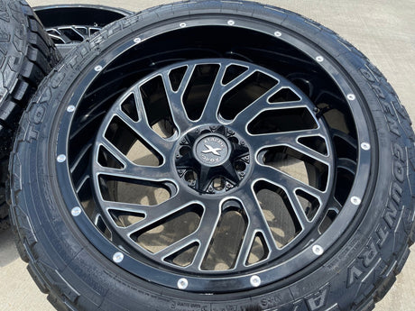 22x12 XTREME FORCE XF- 8 Chevy Silverado Ford F-150 RAM wheels rims 6x139 6x135 Texas Truck Tire
