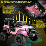 Electric 2-Seater Kids Jeep with LED Lights and 400W Motor - 24V Ride-On Truck Car