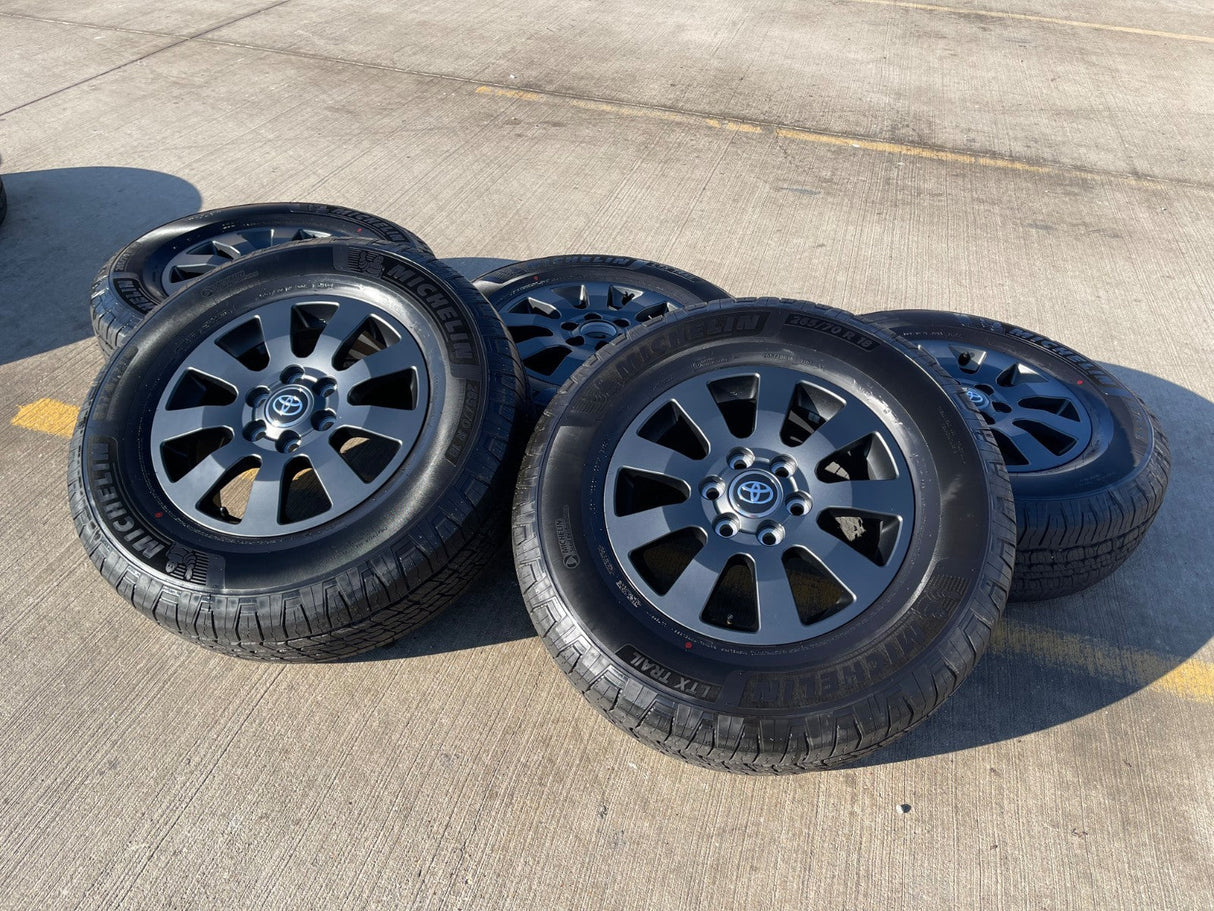 18" Toyota Land Cruiser OEM TRD wheels rims 95952 Tundra Sequoia MICHELIN NEW Texas Truck Tire