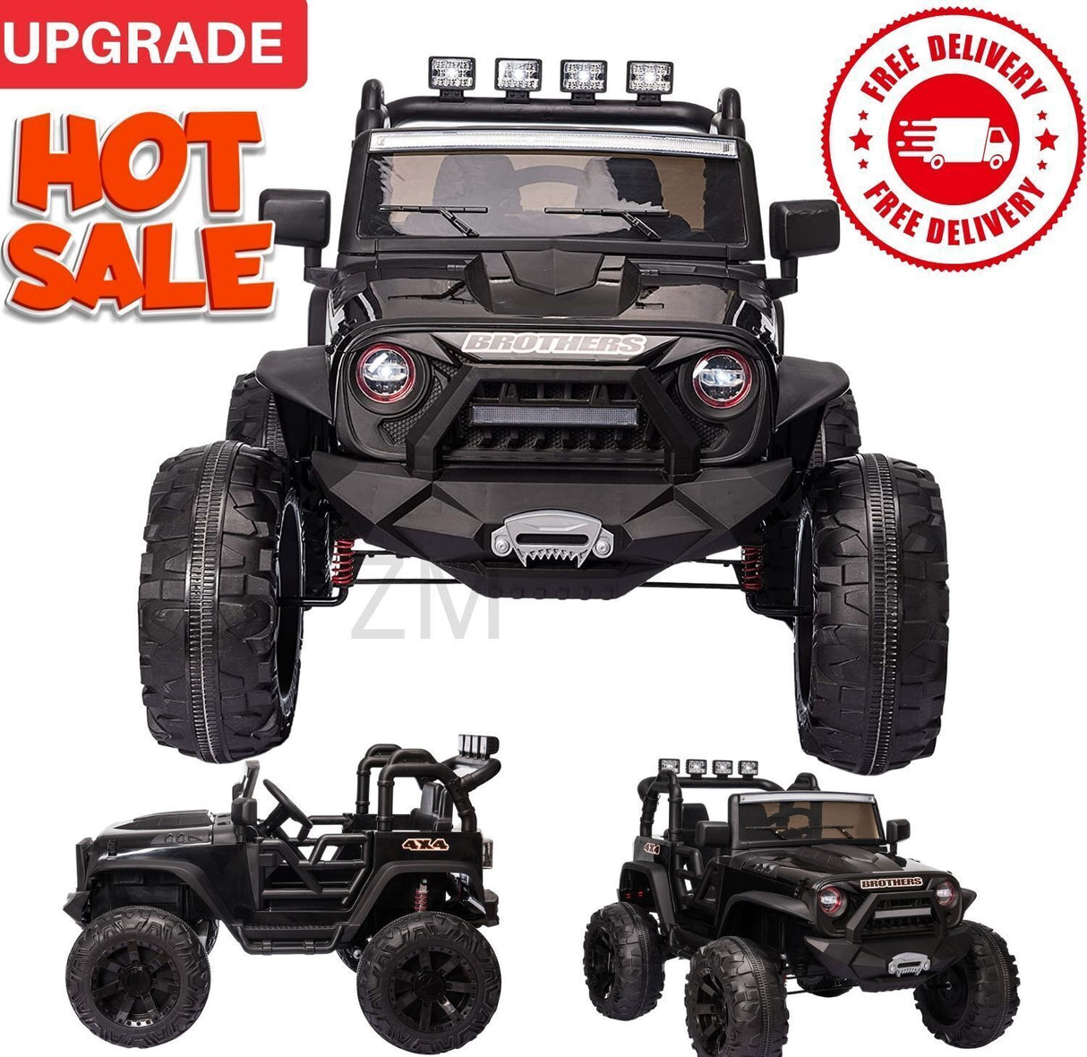 Electric 24V Battery Kids Ride On Car Toy Truck with USB, Bluetooth, and Remote Control Features
