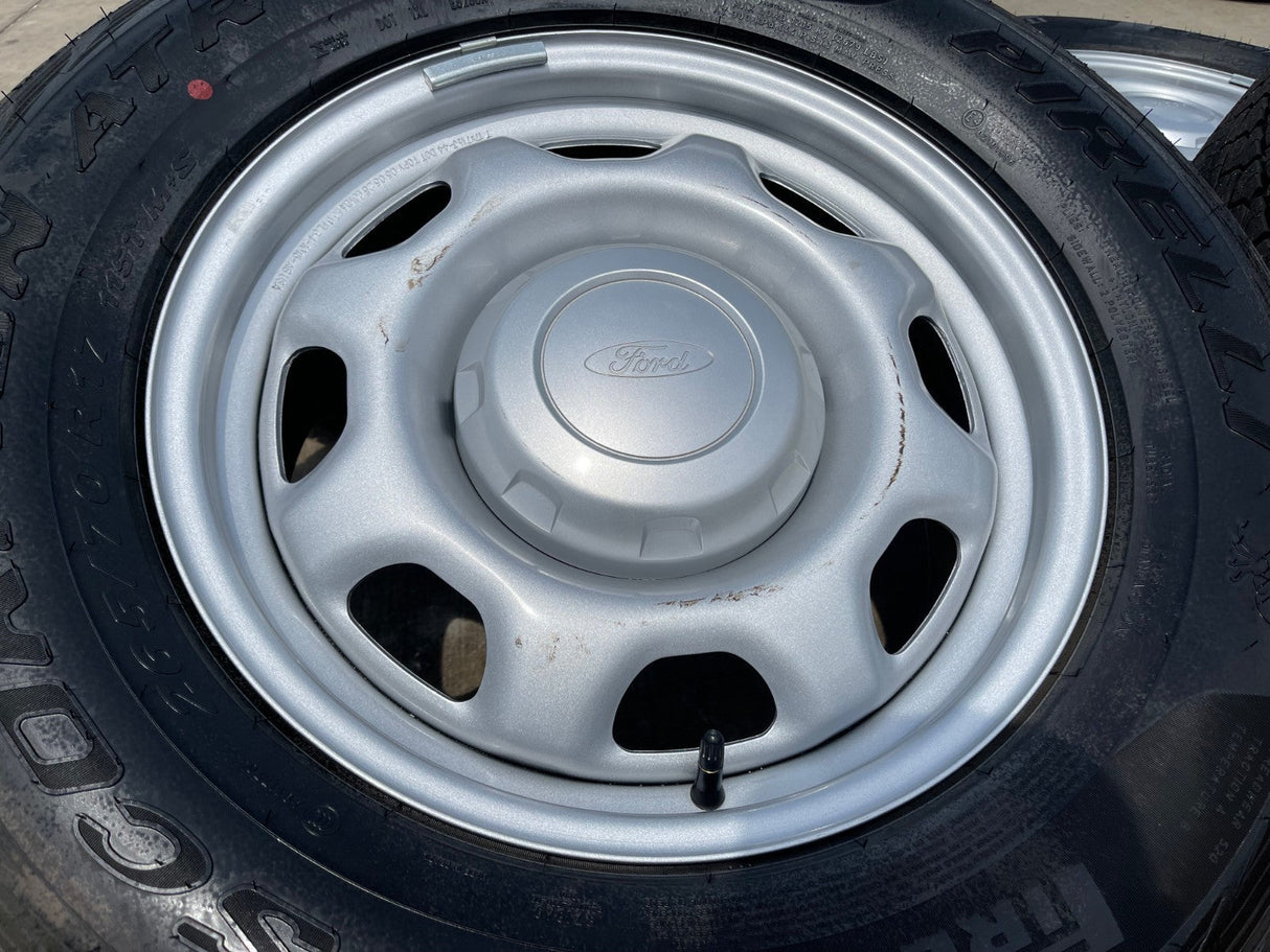 17" Ford F-150 OEM rims wheels 3857 tires steel 2024 2025 2026 PIRELLI A/T NEW Texas Truck Tire