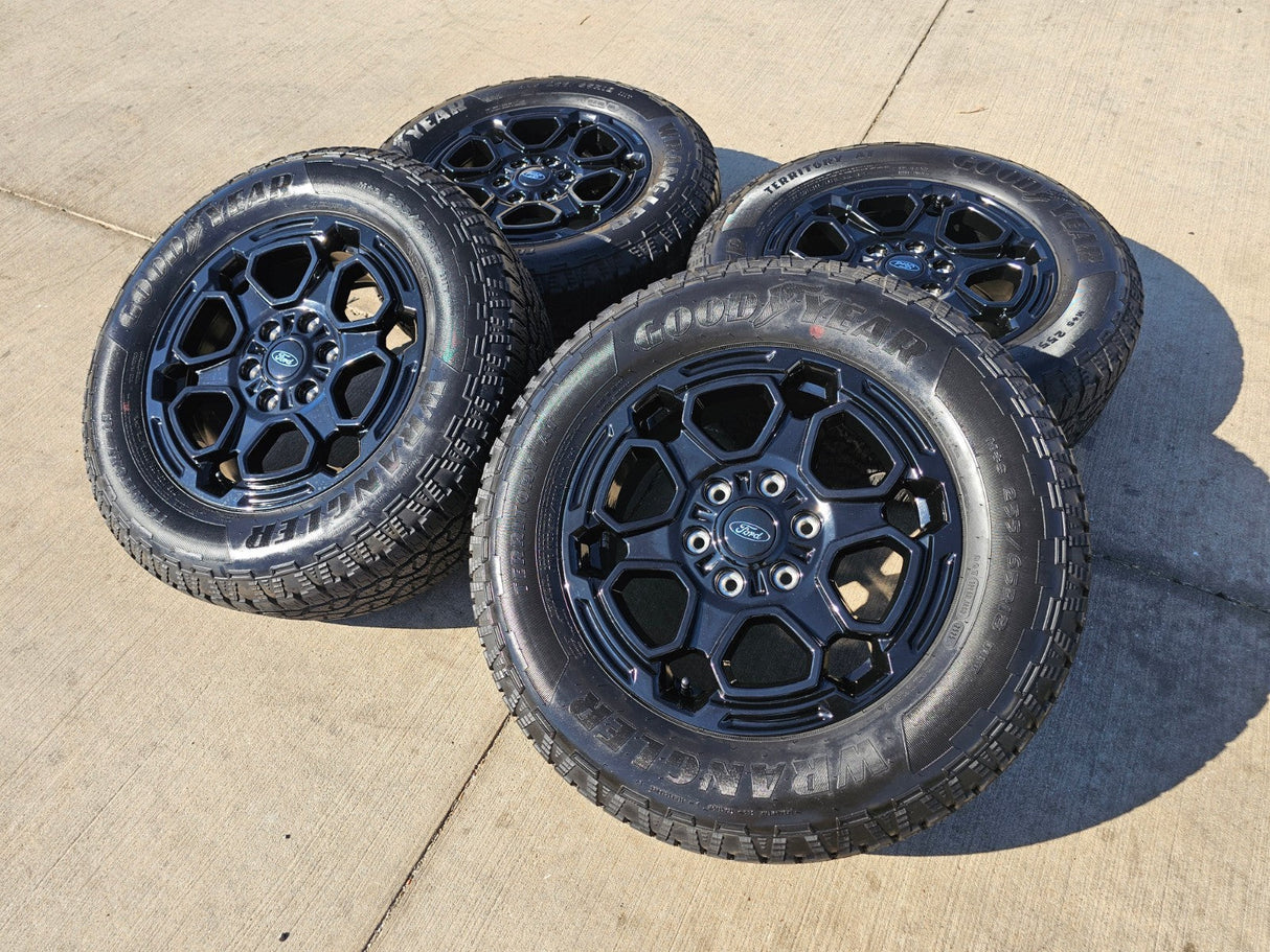 18" Ford Ranger OEM wheels rims tires Bronco black 2023 2024 2025 2026 NEW Texas Truck Tire